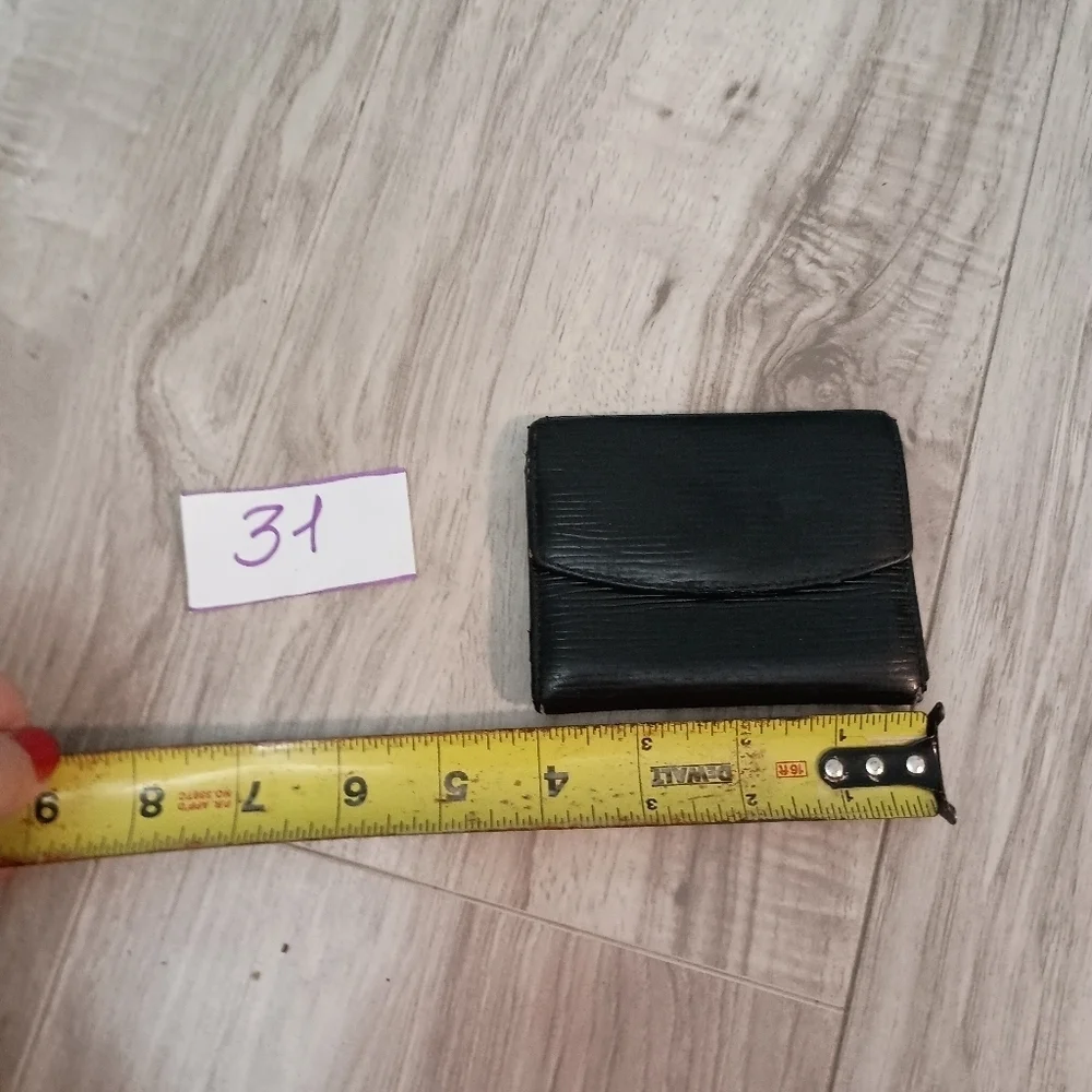 Louis Vuitton Wallet Purse Coin Case Epi Black Leather unisex